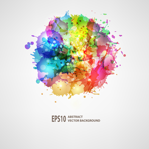 500x500 Splash Watercolor Blots Abstract Background Vector 06 Free Download - Watercolor Splash Vector