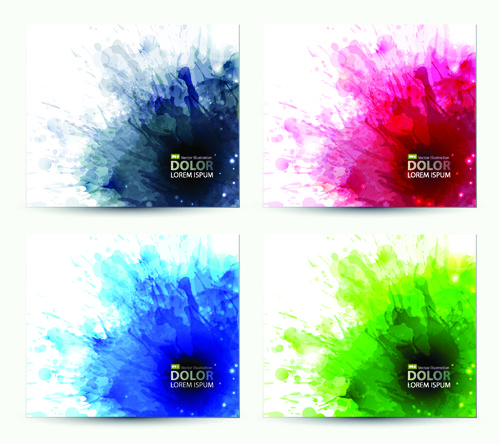500x444 Splash Watercolor Stains Background Vector 03 Free Technology - Watercolor Splash Vector