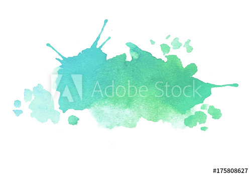 500x350 Blue Green Watercolor Splash Vector Painted Water Color Background - Watercolor Splash Vector
