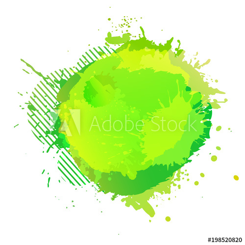 500x500 Yellow Green Digital Watercolor Splash Vector Painted Banner - Watercolor Splash Vector