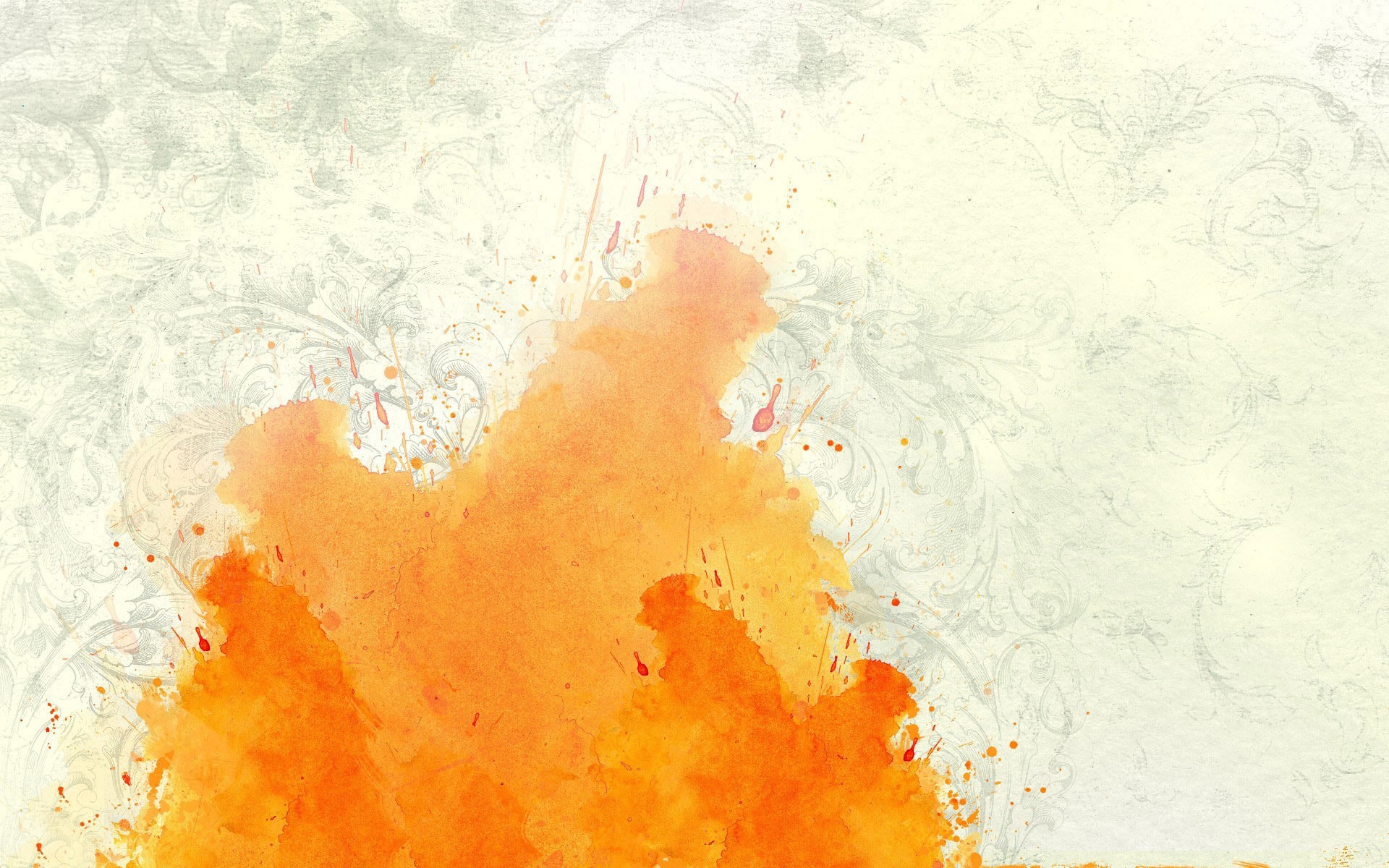1920x1200 Orange Splash Abstract Hd Wallpaper 1920x1200 6356 Min - Watercolor Splash Wallpaper
