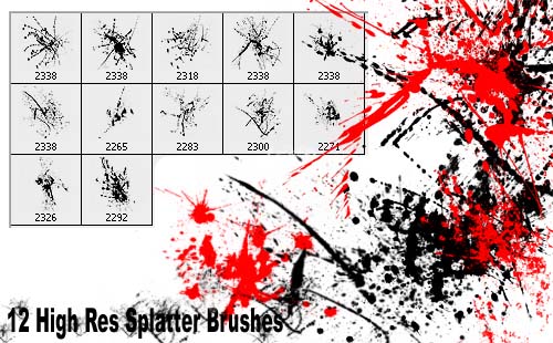 500x310 500 + High Quality Ink And Watercolor Brushes For Photoshop - Watercolor Splatter Brushes