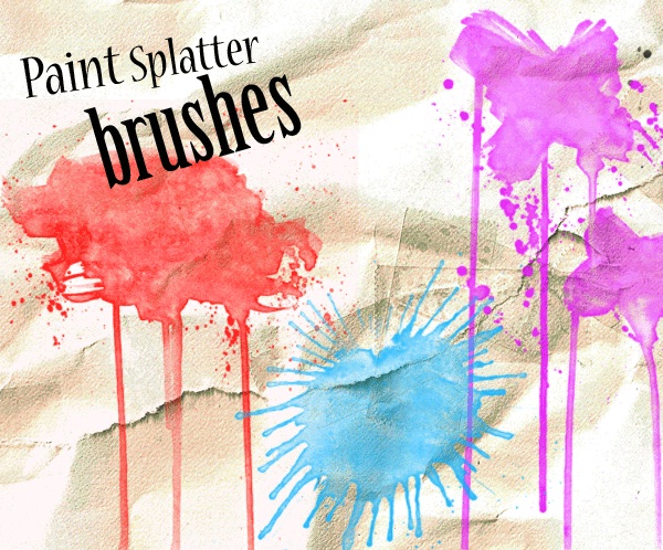 600x498 Best Splatter Amp Spray Paint Photoshop Brushes Entheos - Watercolor Splatter Brushes