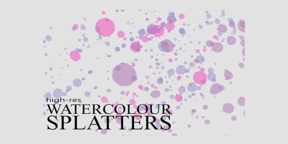 1000x500 High Resolution Photoshop Splatter Brushes Free Download - Watercolor Splatter Brushes