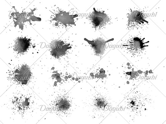 530x398 Illustrator Brushes - Watercolor Splatter Brushes