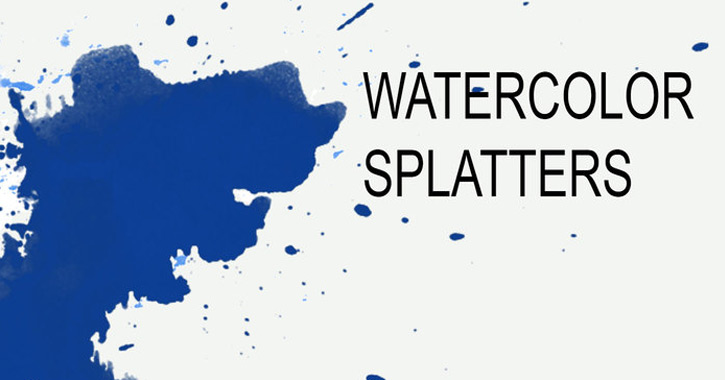 725x380 Top Free Photoshop Watercolor Brushes For Designers - Watercolor Splatter Brushes