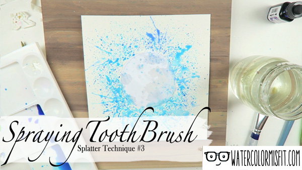 600x338 How To Paint A Splatter Effect With Watercolor - Watercolor Splatter Technique