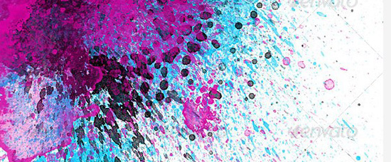 550x228 Investigate Watercolor Techniques - Watercolor Splatter Technique