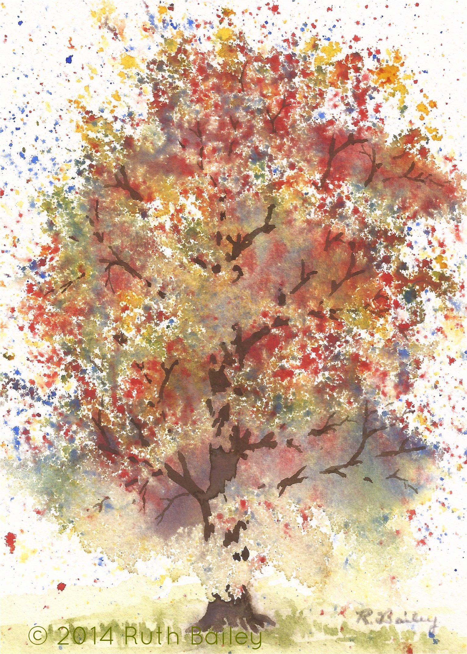 1532x2144 Splatter Tree - Watercolor Splatter Technique