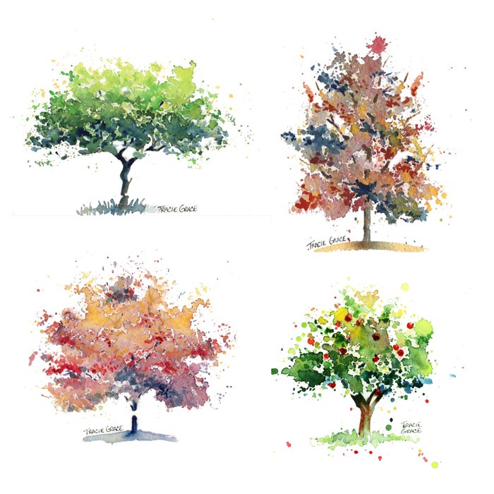 700x700 Upcoming Watercolor Classes September 2015 Tracie Grace - Watercolor Splatter Technique