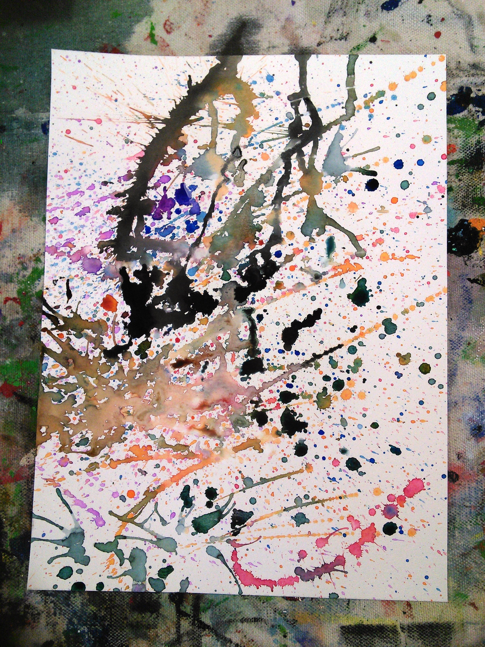 1944x2592 Watercolor Splatter Painting Young Adult Activities - Watercolor Splatter Technique