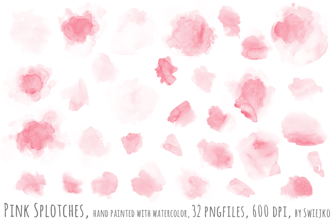 1160x772 Pink Watercolor Splotches By Swiejko - Watercolor Splotches