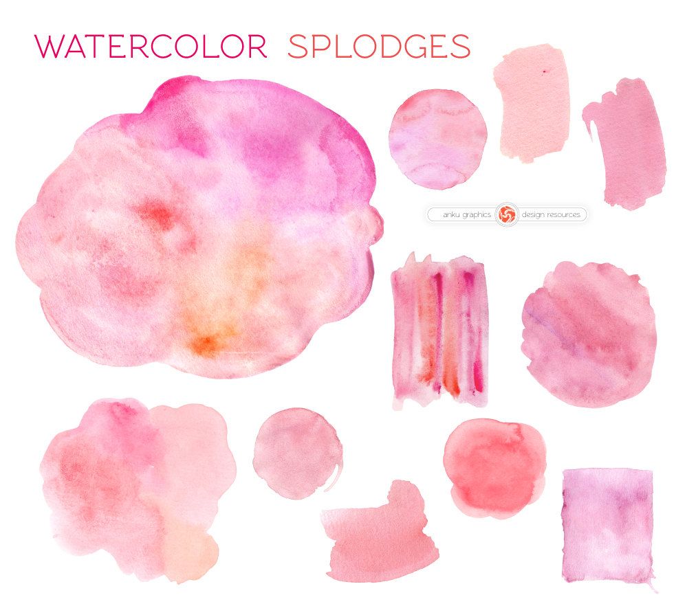 996x882 Watercolor Splotches For Instant Download - Watercolor Splotches