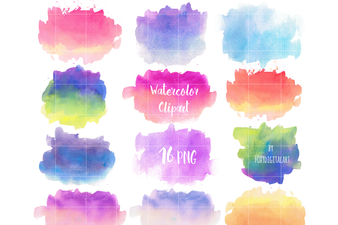 1160x772 Watercolor Clip Art Watercolor Splotches By Foxydigitalart - Watercolor Splotches