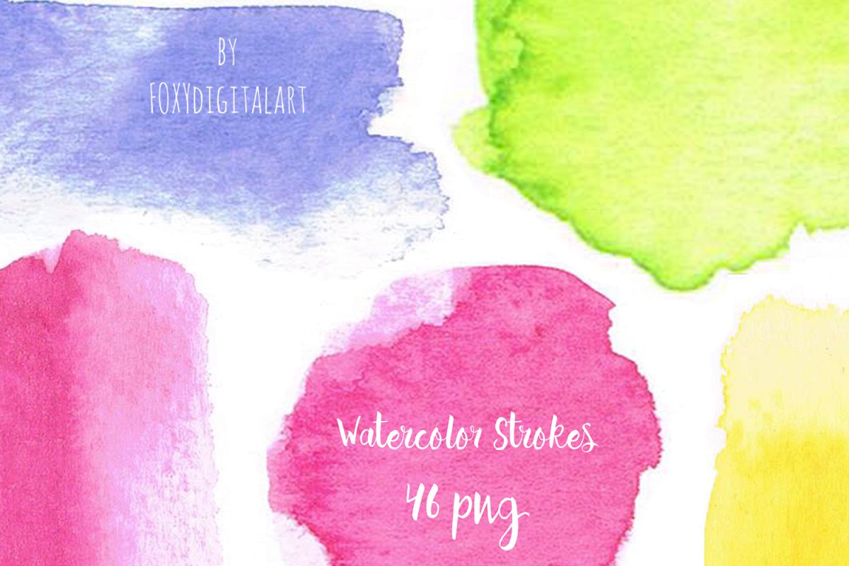 1200x800 Watercolor Splotches Blob Clipart - Watercolor Splotches