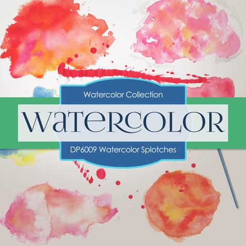 480x480 Watercolor Splotches Digital Paper Dp6009 Digital Paper Shop - Watercolor Splotches