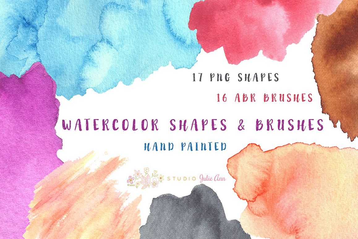 1158x772 Watercolor Splotches Shapes Brushes - Watercolor Splotches