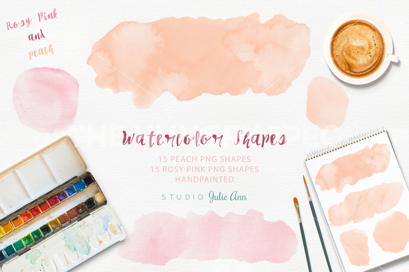 1400x933 Watercolor Splotches Shapes By Studio Julie Ann - Watercolor Splotches