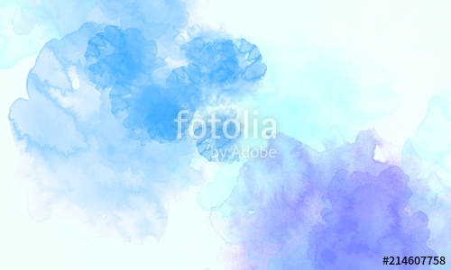 500x300 Bright Colors Of Watercolor Splotches On A White Background Stock - Watercolor Splotches