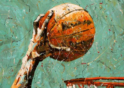 504x360 Sports Art Paintings Street Credible Art - Watercolor Sports Paintings