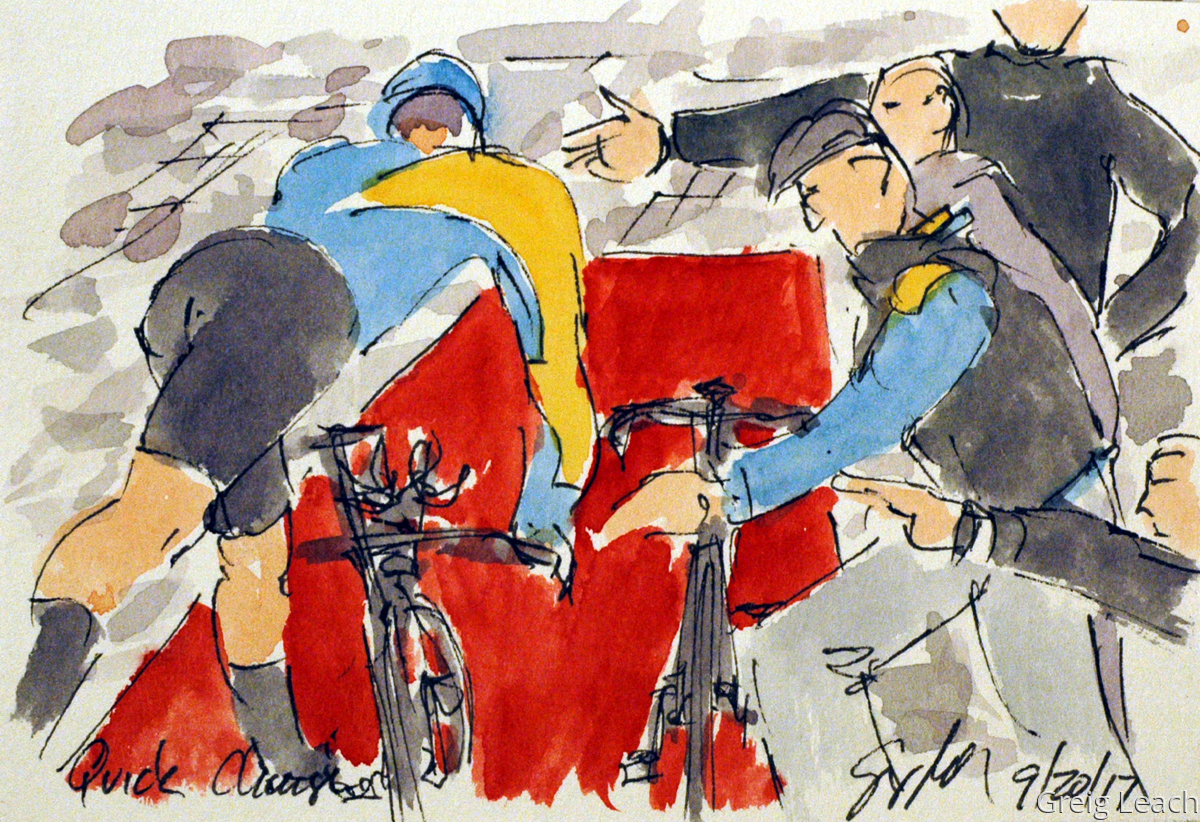 1200x822 Sports Watercolor Paintings Qucik Change Bergen 22 By Greig Leach - Watercolor Sports Paintings