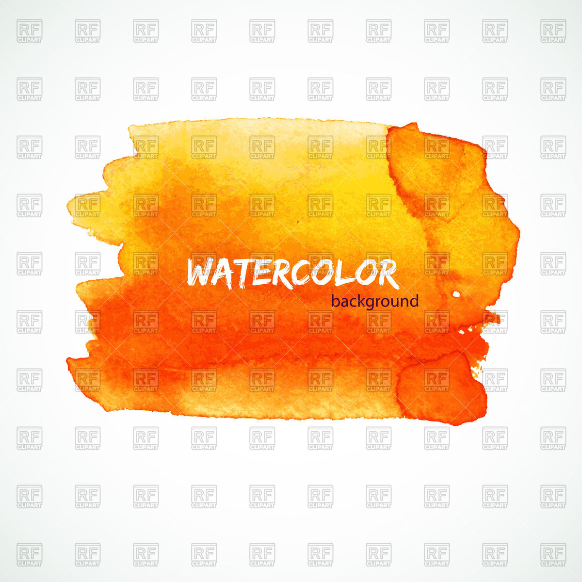 1200x1200 Orange Watercolor Spot Design Vector Image Vector Artwork Of - Watercolor Spot