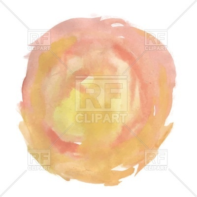 400x400 Pink Yellow Pastel Watercolor Spot Vector Image Vector Artwork - Watercolor Spot
