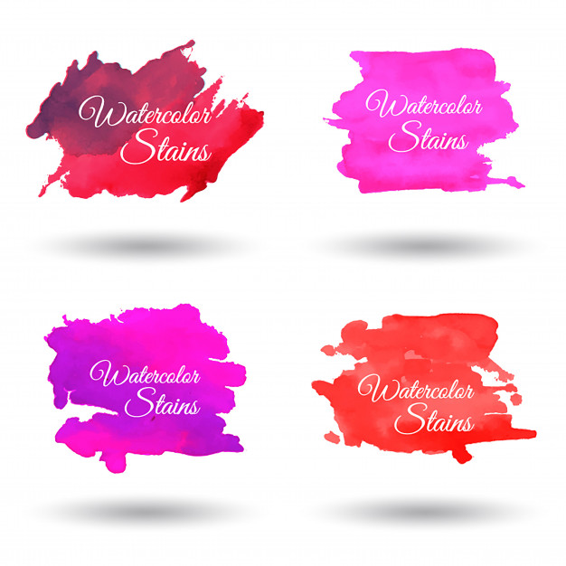 626x626 Watercolor Stain Spot Splatters Vector Free Download - Watercolor Spot