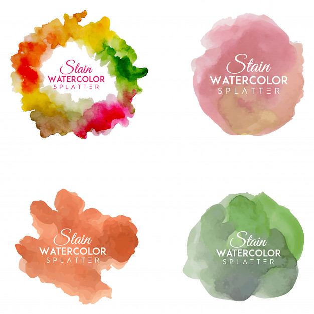 626x626 Watercolor Stain Spot Splatters Vector Premium Download - Watercolor Spot