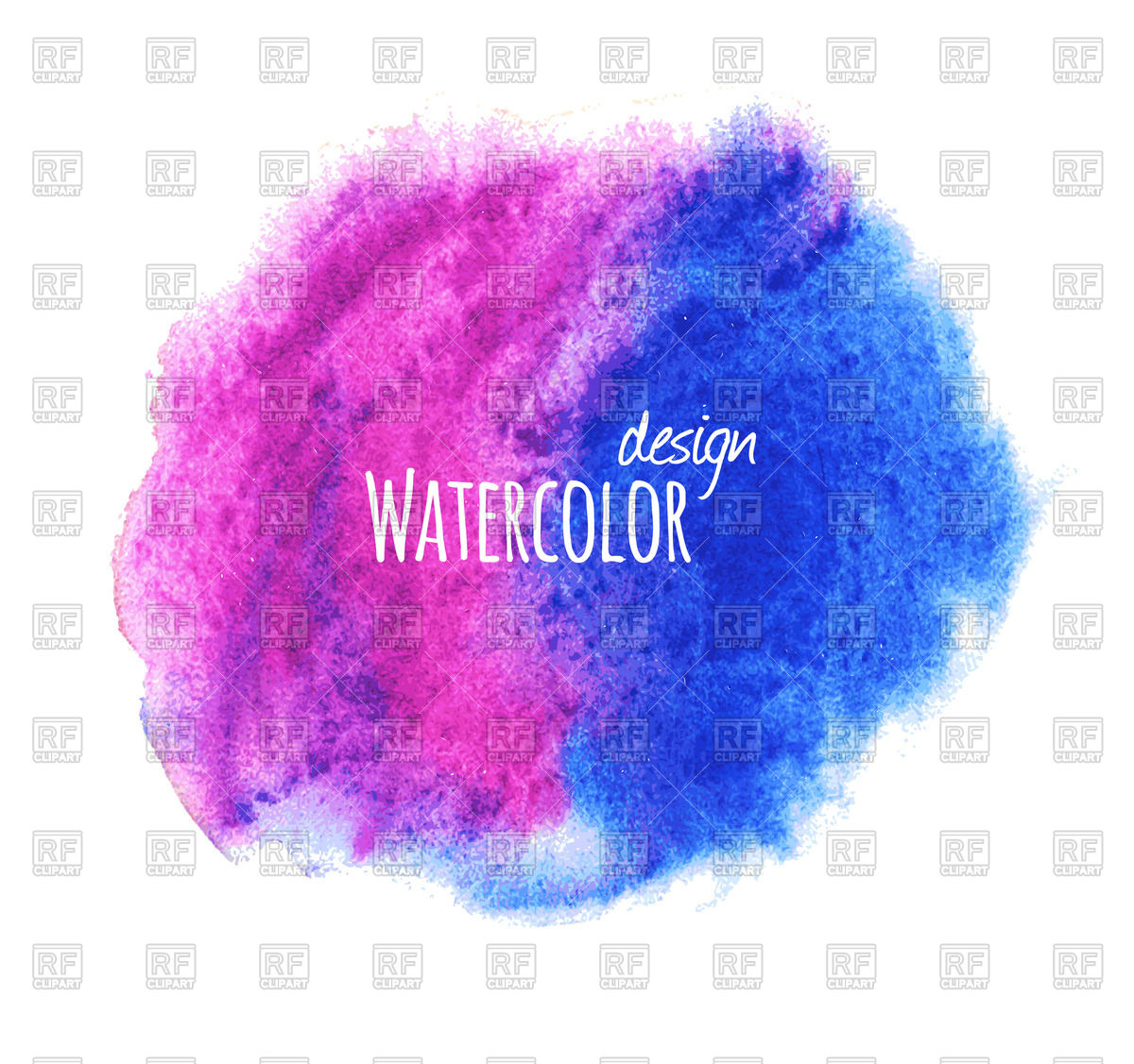 1200x1127 Blue And Purple Watercolor Spot Vector Image Vector Artwork Of - Watercolor Spot