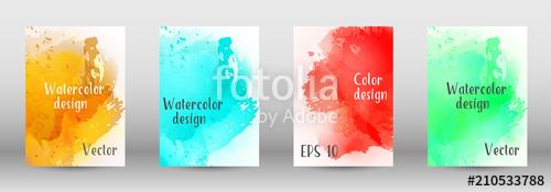 500x175 Design Cover With A Picture Of Watercolor Spray. Stock Image And - Watercolor Spray