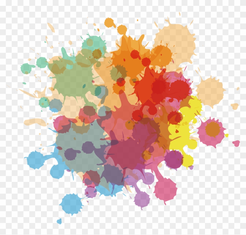 840x801 Ink Watercolor Painting Euclidean Vector - Watercolor Spray