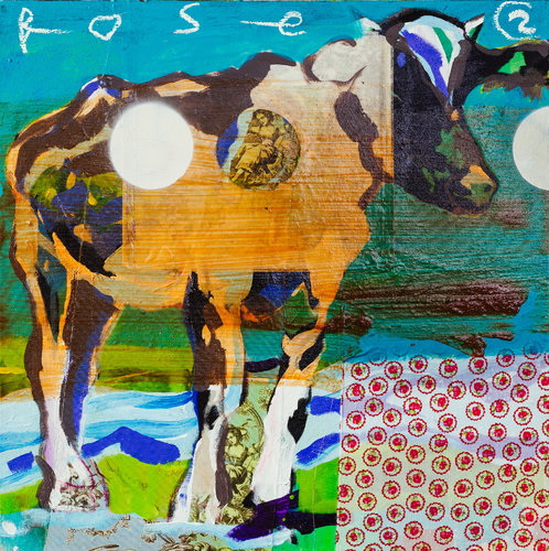 498x500 Rose 1 By Stephan Geisler (2018) Painting Acrylic, Collage - Watercolor Spray Paint