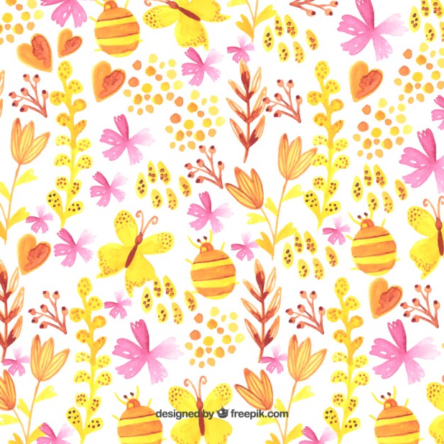 626x626 Watercolor Spring Background Vector Free Download - Watercolor Spring