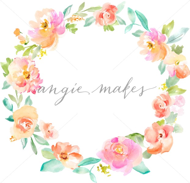 621x600 Spring Flower Wreath Background With Hand Painted Watercolor - Watercolor Spring Flowers