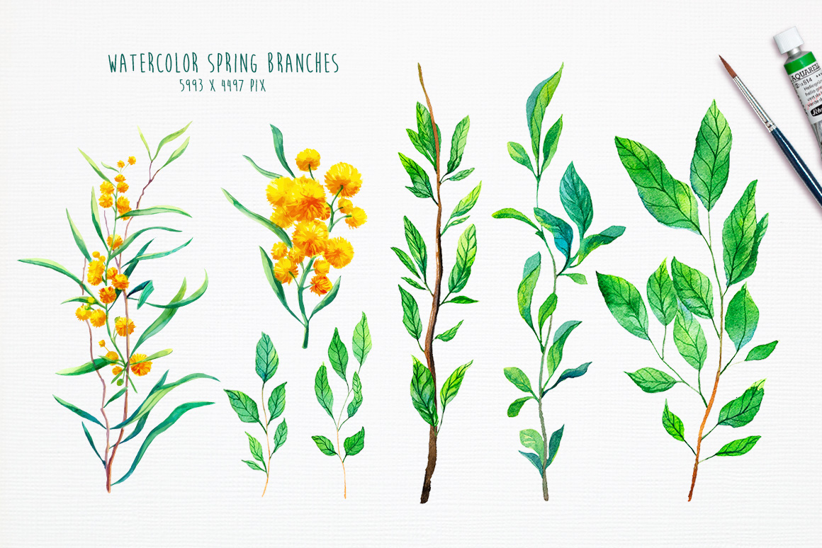 1160x774 Watercolor Spring Flowers. On Behance - Watercolor Spring Flowers