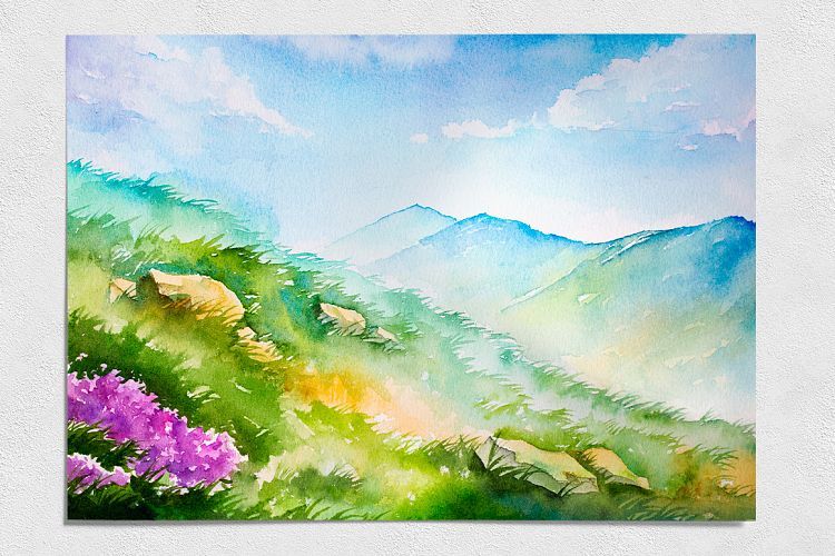 750x500 Spring Landscapes. Watercolor. By Alexg Design Bundles - Watercolor Spring Landscape