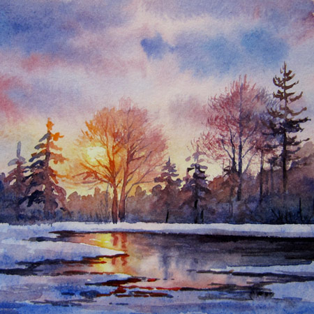 450x450 Varvara Harmon - Watercolor Spring Paintings