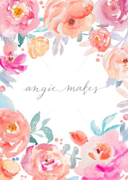 428x600 This Adorable Watercolor Flower Stationery Template Is Ready To - Watercolor Square