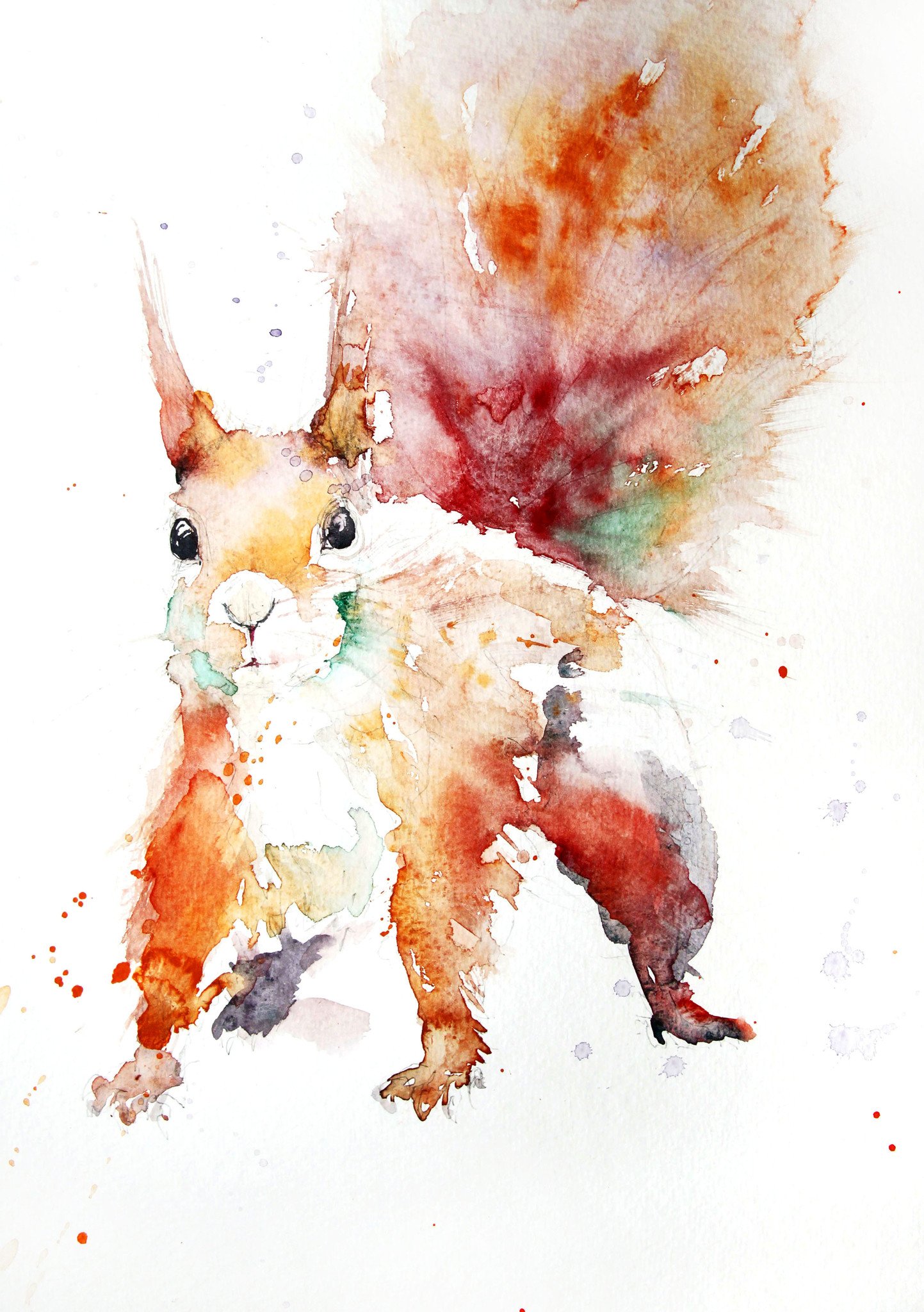 1443x2048 Jen Buckley Signed Limited Editon Print Of My Original Squirrel Waterc - Watercolor Squirrel