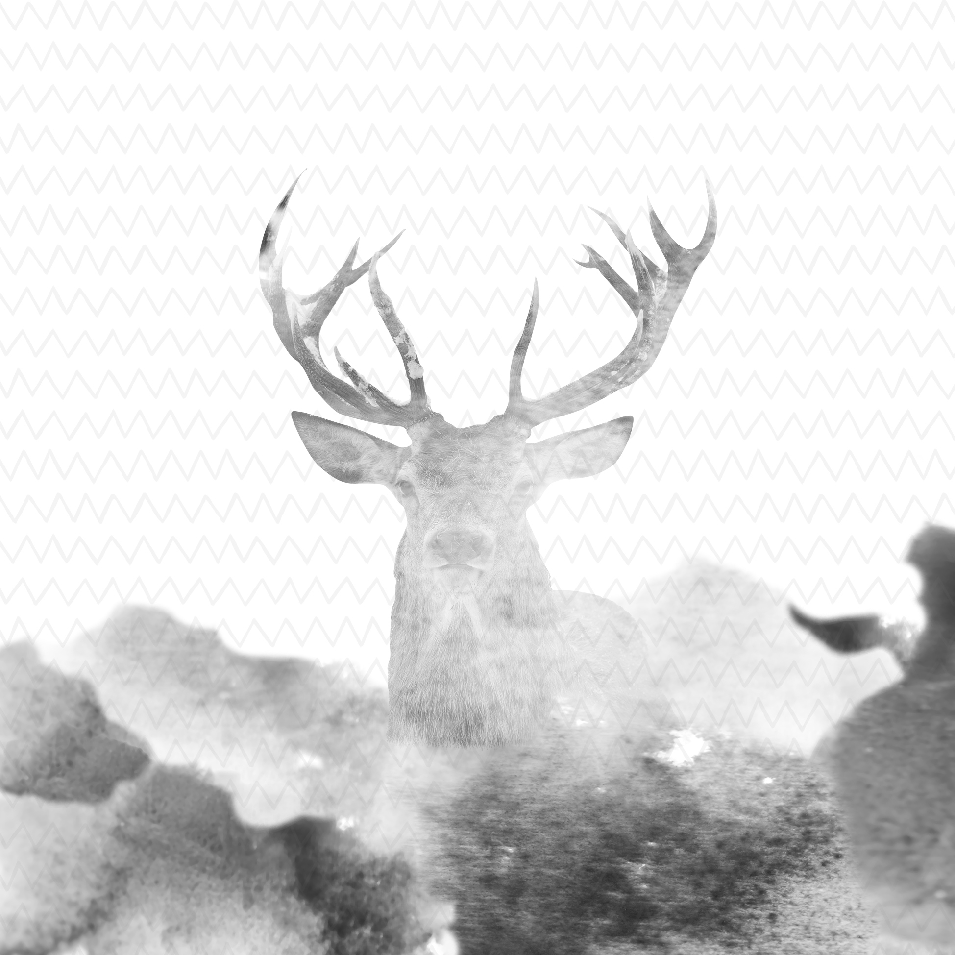 1949x1949 Napkins 33x33 Cm - Watercolor Stag