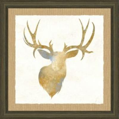400x400 Watercolor Stag Print I Vintage Print Gallery - Watercolor Stag