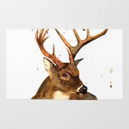 264x264 Watercolor Stag Rugs Society6 - Watercolor Stag