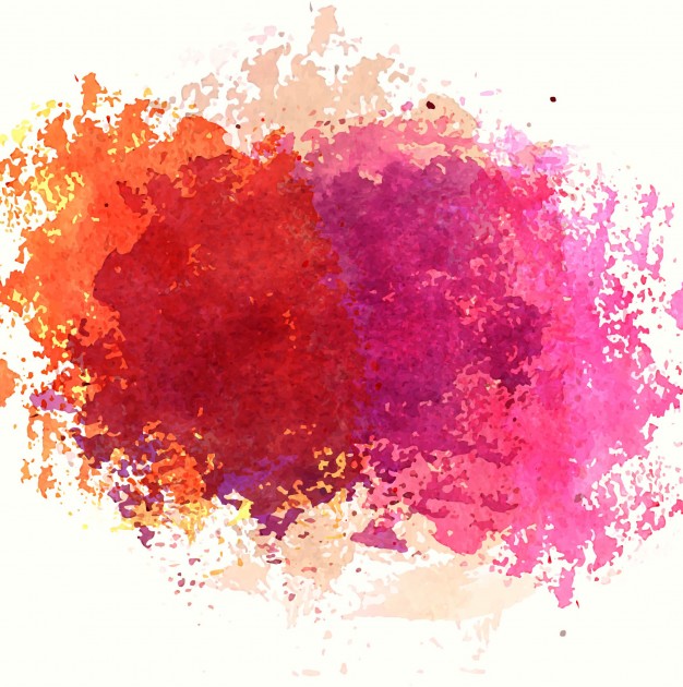 626x630 Colorful Watercolor Stain Design Vector Free Download - Watercolor Stain
