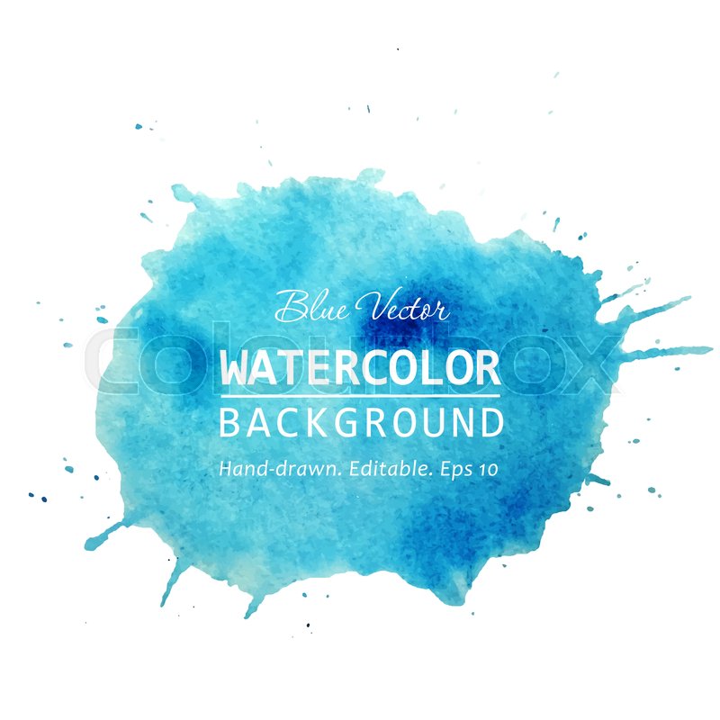 800x800 Watercolor Splash Banner Design. Isolated Watercolor Stain Blue - Watercolor Stain