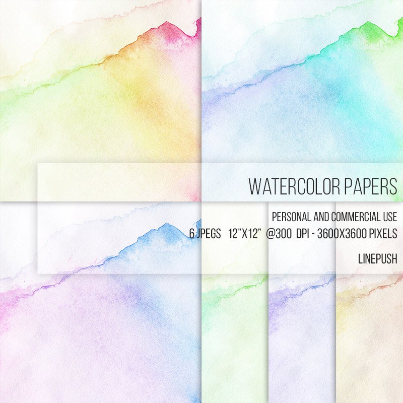 800x800 Sale Gradient Stained Watercolor Paper. Digital Paper. Etsy - Watercolor Stained Paper
