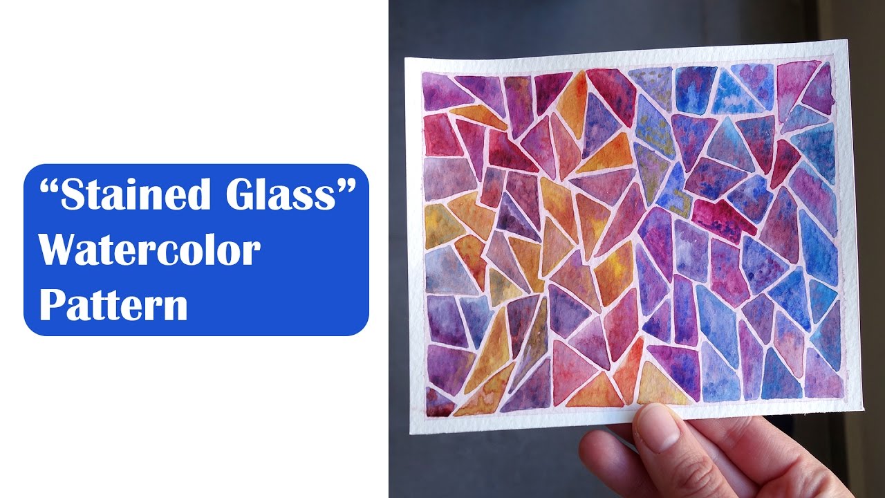 1280x720 Stained Glass Watercolor Pattern W Art On The Fridge - Watercolor Stained Paper