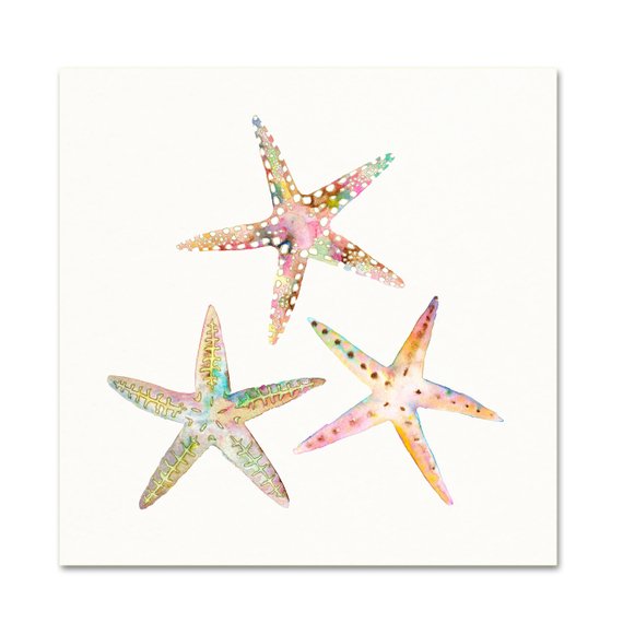570x570 Watercolor Starfish Art Print. Pink Coastal Art. Starfish Etsy - Watercolor Starfish
