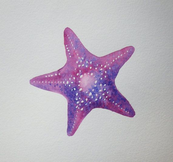 570x533 Starfish Watercolor - Watercolor Starfish