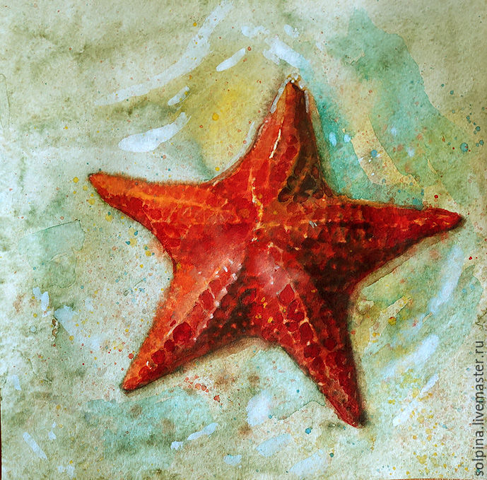 689x679 Starfish. Watercolor Shop Online On Livemaster With Shipping - Watercolor Starfish